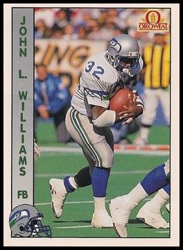 1992 Pacific Seahawks Oroweat 48 John L. Williams